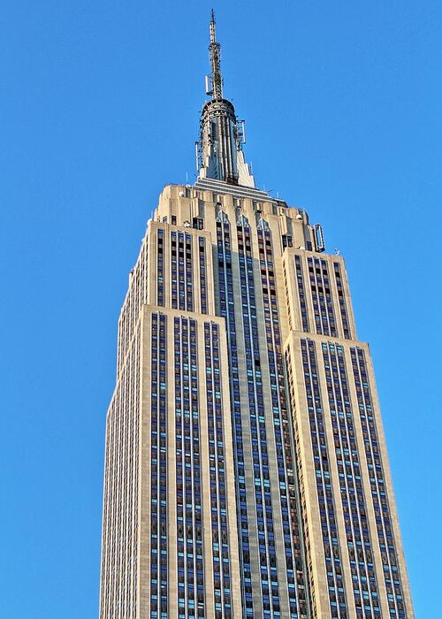 New York Photos Greeting Card featuring the photograph Empire State Building On A Clear Day by Richard Cheski