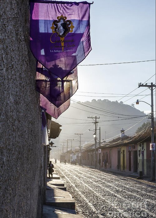 Guatemala Greeting Card featuring the photograph Empty Street by Scott Kerrigan