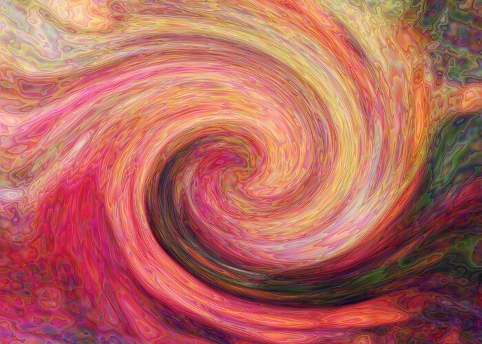 Swirl Greeting Card featuring the digital art Enamel twist by Lilia S