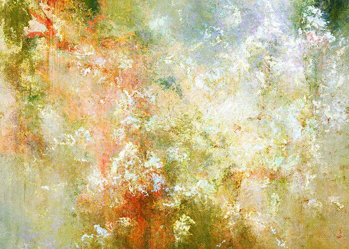 Abstract Art Greeting Card featuring the painting Enchanted Blossoms - Abstract Art by Jaison Cianelli