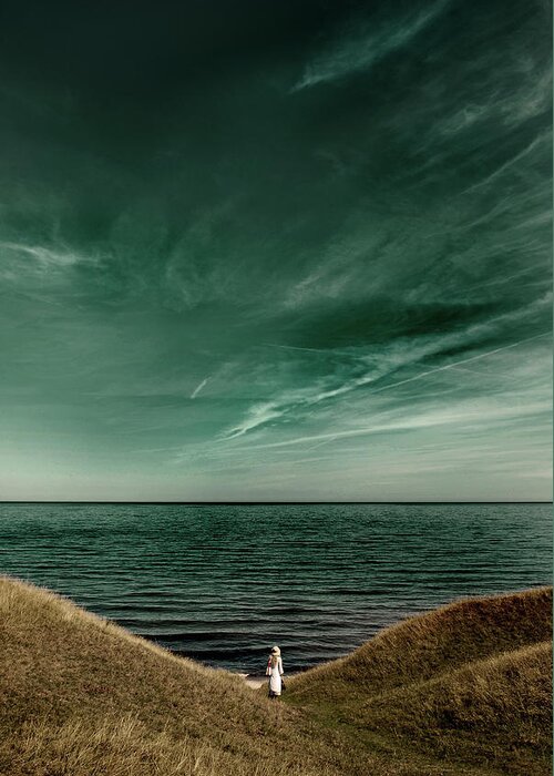 Endless Greeting Card featuring the photograph Endless Sea by Kristoffer Jonsson