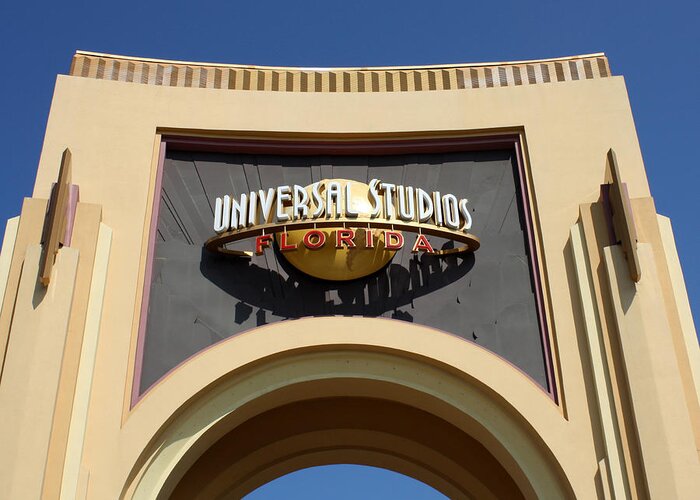 Universal Orlando Resort Greeting Card featuring the photograph Entrance To Thrills by David Nicholls
