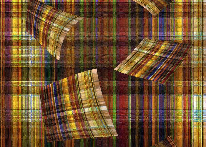 Plaid Greeting Card featuring the painting Entropy by RC DeWinter
