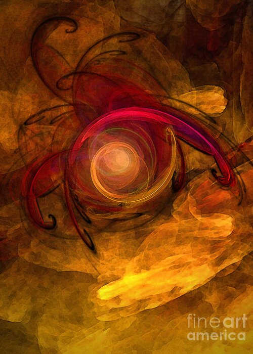 Abstract Greeting Card featuring the digital art Eternity of Being-Abstract Expressionism by Karin Kuhlmann