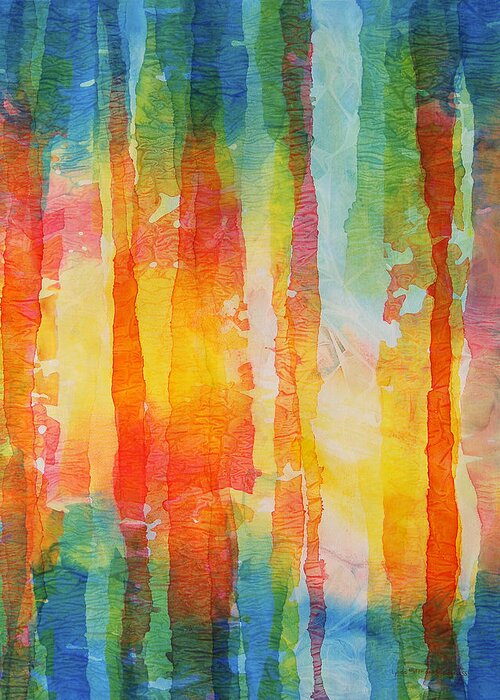 Abstract Greeting Card featuring the painting Ethereal by Lynda Hoffman-Snodgrass
