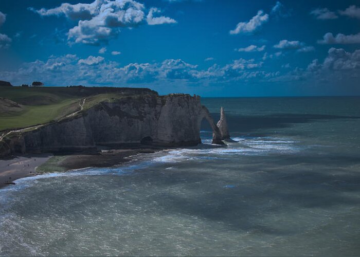 Loriental Greeting Card featuring the photograph Etretat under Surreal Lighting by Loriental Photography