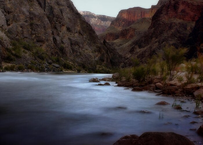 Grand Canyon Greeting Card featuring the photograph Evening in the Canyon by Ellen Heaverlo