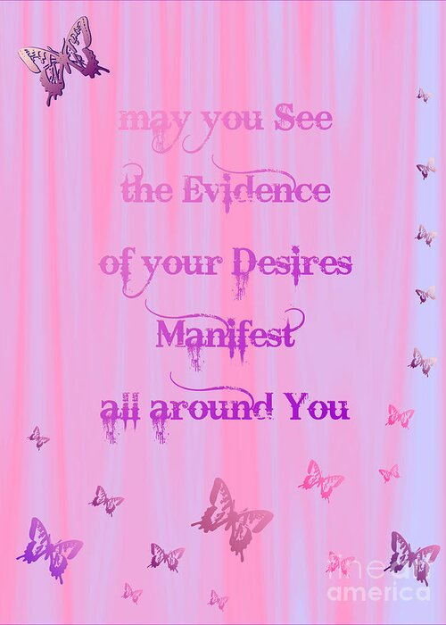 Image Greeting Card featuring the digital art Evidence of Desire Manifest by Marianne NANA Betts