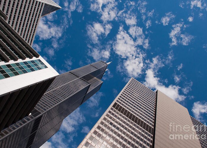 Chicago Downtown Greeting Card featuring the photograph ex Sears Tower Chicago by Dejan Jovanovic