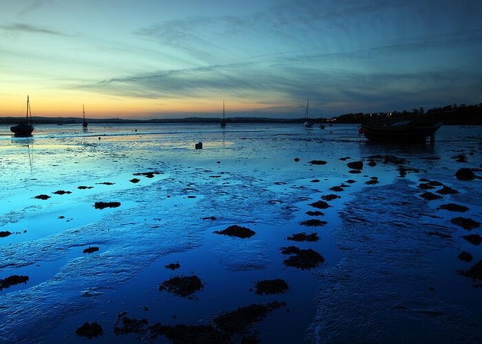 Beach Greeting Card featuring the photograph Exe Estuary Sunset by Ollie Taylor