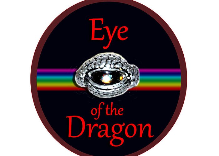 Dragon Greeting Card featuring the digital art Eye of the dragon by Tom Conway