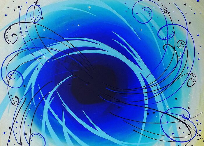 Eye Of The Hurricane Inverted Greeting Card featuring the painting Eye of the Hurricane Inverted by Darren Robinson