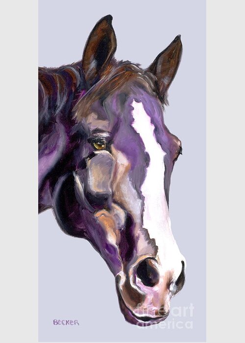 Thoroughbred Greeting Card featuring the painting Eye on the Prize by Susan A Becker