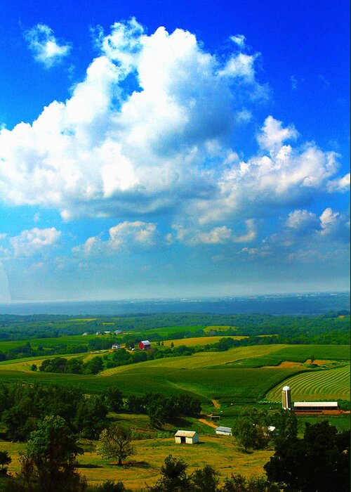 Landscape Greeting Card featuring the photograph Eyes over Farmland by Jeff Kurtz