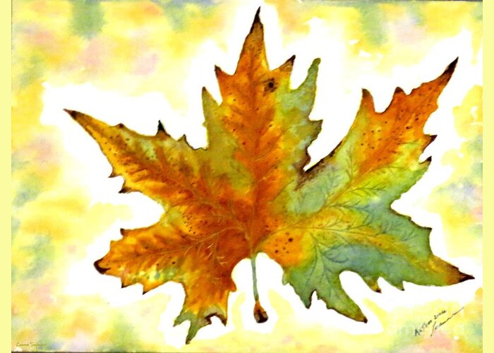 Autumn Leaf Greeting Card featuring the painting Fabulous Autumn by Leanne Seymour