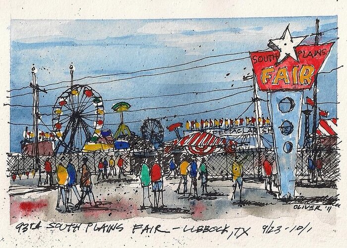 Tim Oliver Greeting Card featuring the mixed media Fair Time by Tim Oliver