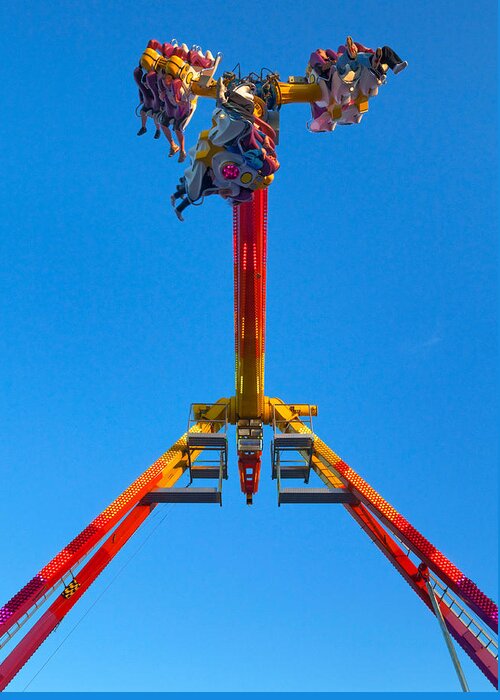 Photography Greeting Card featuring the photograph Fairground Ride, Tramore, County by Panoramic Images