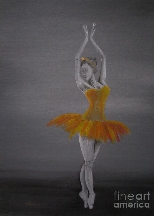Dance Greeting Card featuring the painting Fall Dancer 2 by Laurianna Taylor