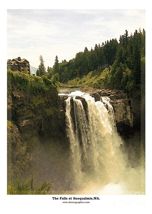 Water Fall Greeting Card featuring the photograph Falls at Snoqualmie by Kenneth De Tore