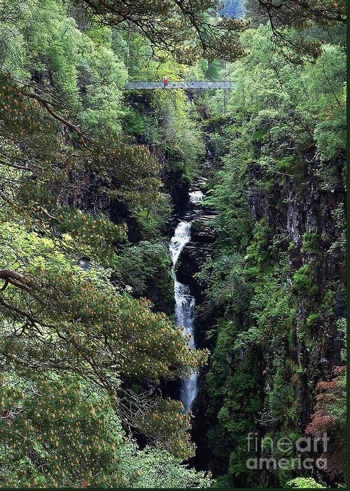 Falls Of Mheasach Greeting Card featuring the photograph Falls of Mheasach - Scotland by Phil Banks