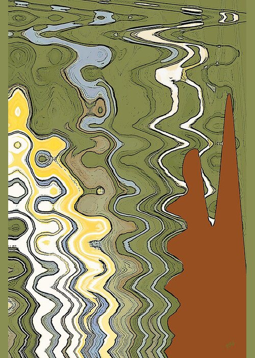 Abstract Landscape Greeting Card featuring the digital art Fantasy Landscape by Ben and Raisa Gertsberg