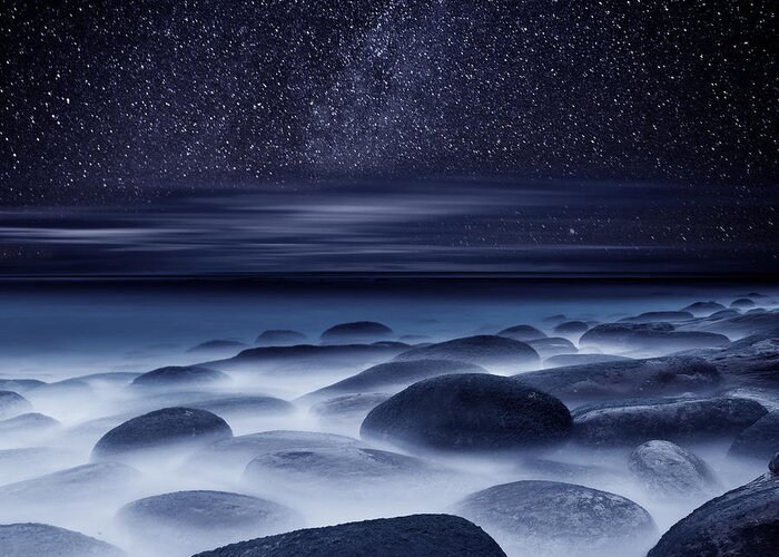 Night Greeting Card featuring the photograph Far Far Away by Jorge Maia