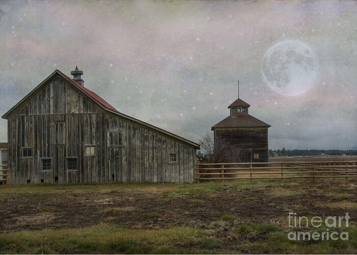 Agriculture Greeting Card featuring the photograph Farm in Kalispell Montana by Juli Scalzi