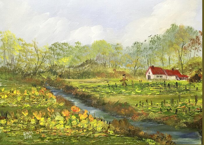 Farm Painting Greeting Card featuring the painting Farmer's Garden by Dorothy Maier