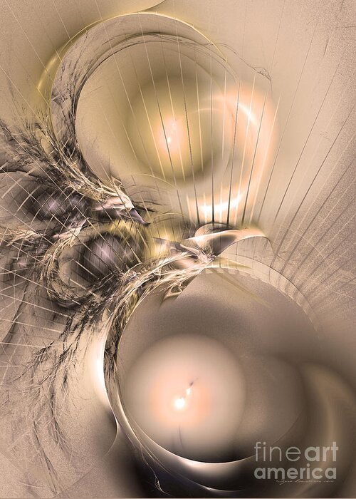 Surrealism Greeting Card featuring the digital art Femina et vir - Abstract art by Sipo Liimatainen