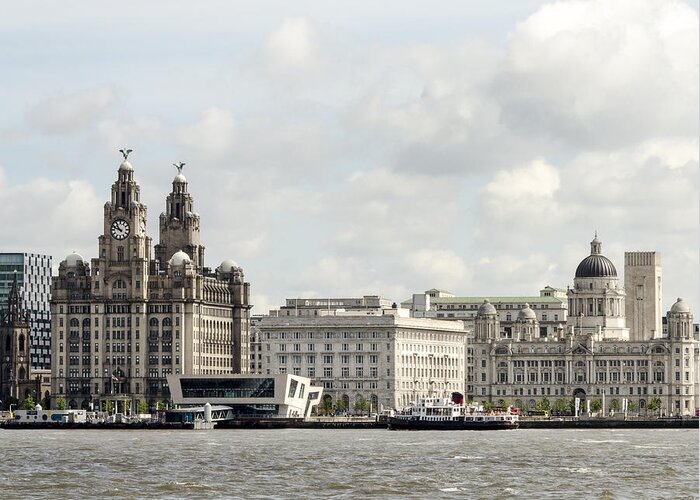 Ferry Greeting Card featuring the photograph Ferry at Liverpool by Spikey Mouse Photography
