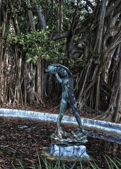 Statue Greeting Card featuring the photograph Fetching Water by Timothy Lowry