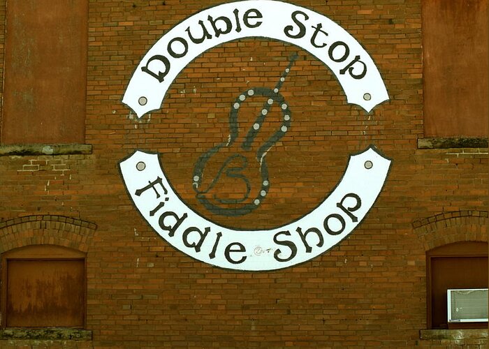 Double Greeting Card featuring the photograph Fiddle Fixin' by Roseann Errigo