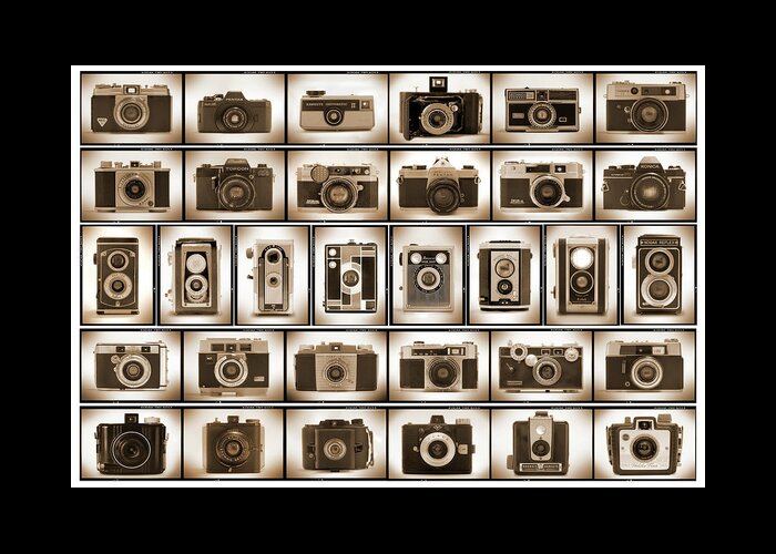 Vintage Cameras Greeting Card featuring the photograph Film Camera Proofs by Mike McGlothlen