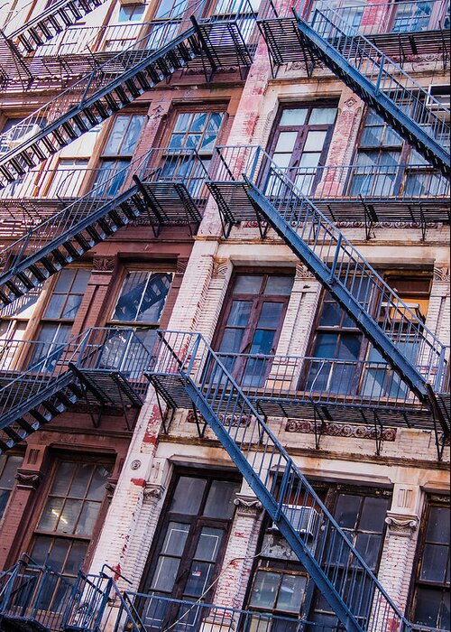 New York Greeting Card featuring the photograph Fire Escape by Chris McKenna
