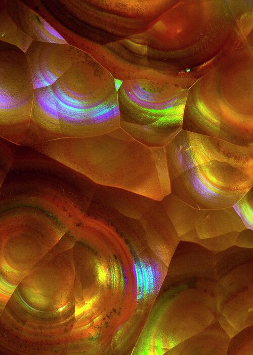 Bubble Greeting Card featuring the photograph Fire Opal From Australia by Darrell Gulin