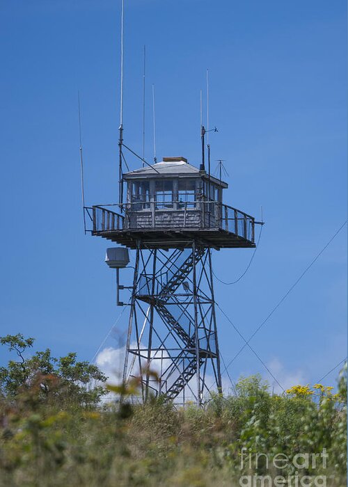 Atlantic Greeting Card featuring the photograph Firetower - Mt Agamenticus - Maine by Steven Ralser