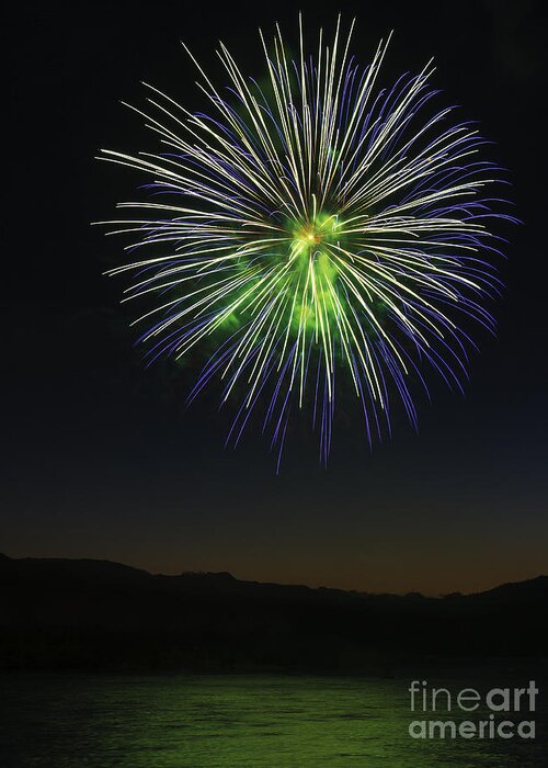 Fireworks Greeting Card featuring the photograph Fireworks 3 by Sonya Lang