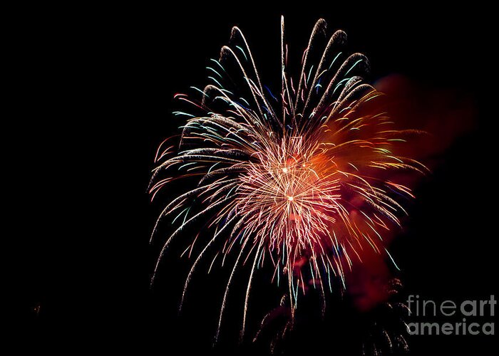 Fireworks Greeting Card featuring the photograph Fireworks by Grace Grogan