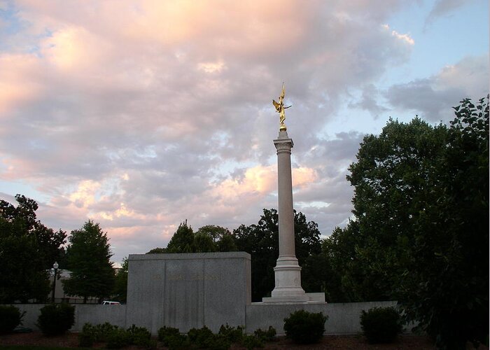 Veterans Greeting Card featuring the photograph First Division Monument by Stacy C Bottoms