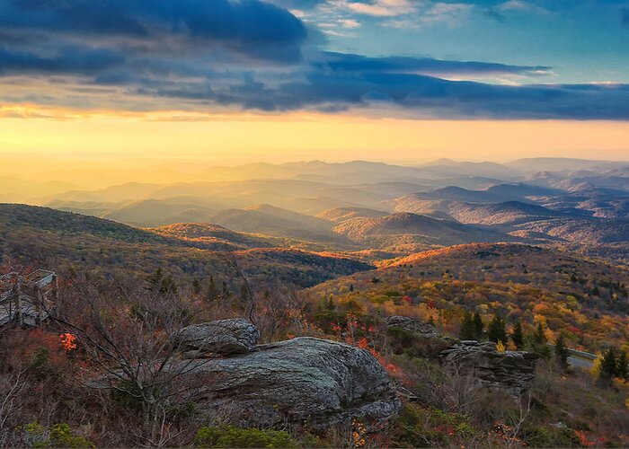 Rough Ridge Greeting Card featuring the photograph First Light by Mark Steven Houser