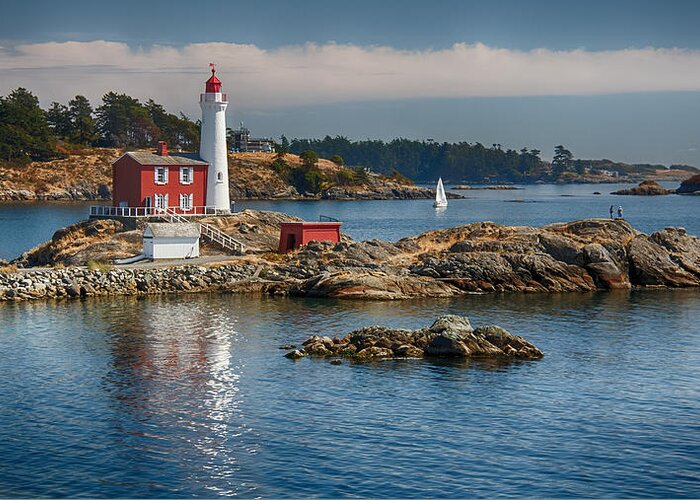 British Columbia Greeting Card featuring the photograph Fisgard Lighthouse by Carrie Cole