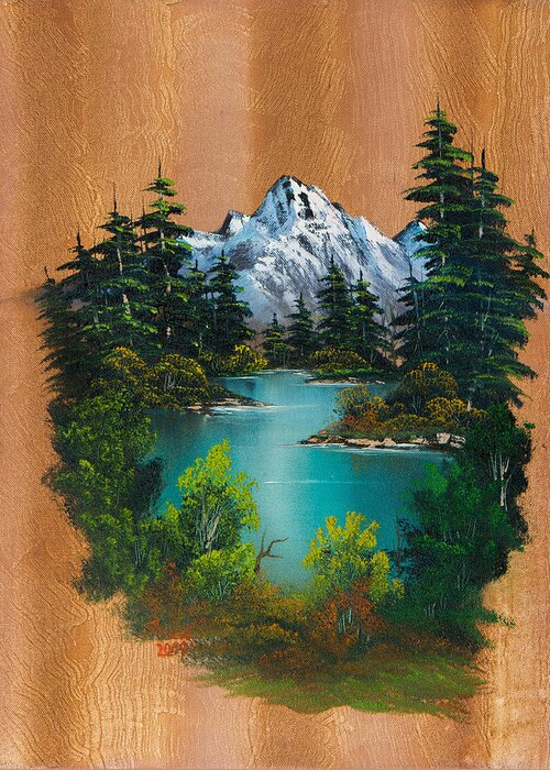 Landscape Greeting Card featuring the painting Angler's Fantasy by Chris Steele