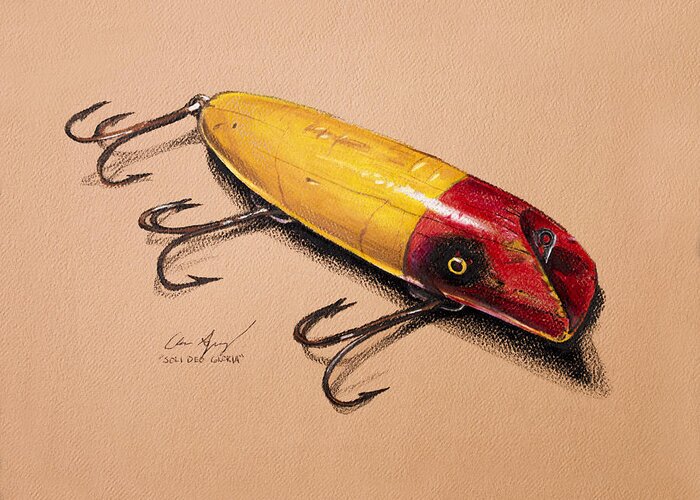 Lures Greeting Card featuring the painting Fishing Lure by Aaron Spong