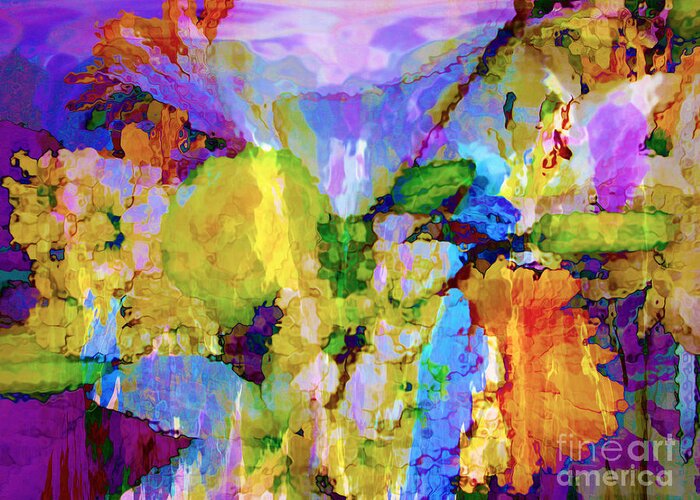 Abstract Greeting Card featuring the photograph Floral Dreamscape by Ann Johndro-Collins