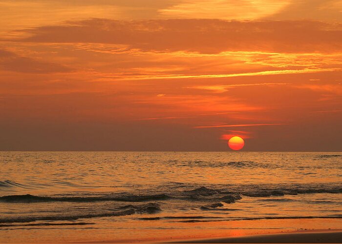 Panama City Beach Greeting Card featuring the photograph Florida Sunset by Sandy Keeton