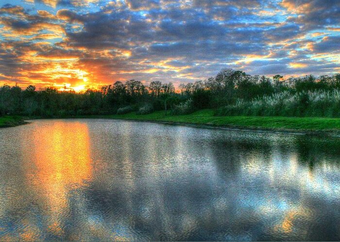 Sunset Greeting Card featuring the photograph Florida Sunset by Steve Parr