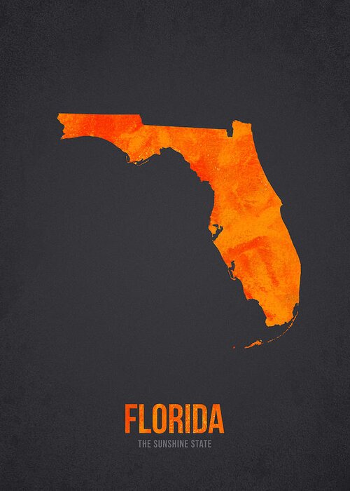 Florida Greeting Card featuring the digital art Florida The Sunshine State by Aged Pixel