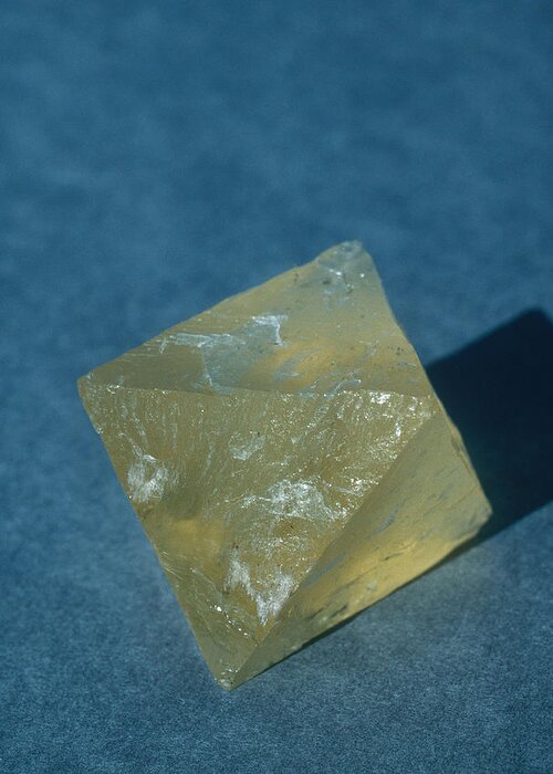 Calcium Fluoride Greeting Card featuring the photograph Fluorite Crystal by A.b. Joyce