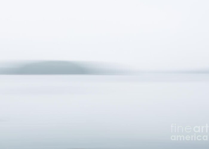Abstract Greeting Card featuring the digital art Foggy Bay 2 by Susan Cole Kelly Impressions