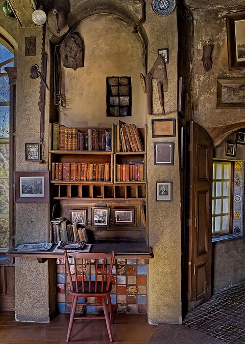 Fonthill Castle Greeting Card featuring the photograph Fonthill Castle Study by Susan Candelario